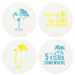 Happy Hour Letterpress Coasters