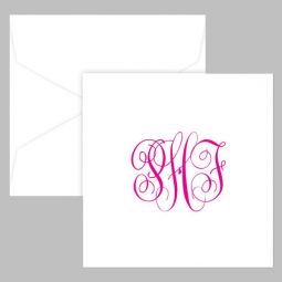 Monogram Enclosure Cards with Envelopes