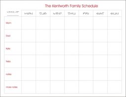 Weekly Activity Planner