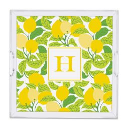 Lemons Square Lucite Tray