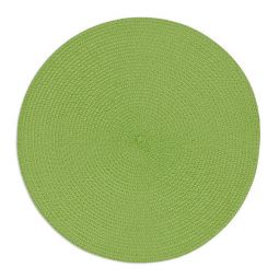 Round Woven Placemats - Bright Green Set 4