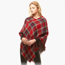 Red Plaid Poncho