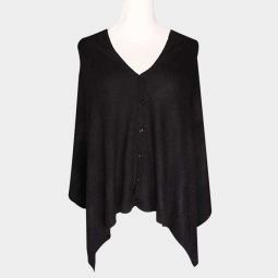 Button Shawl - Black