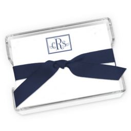 Prestigious Monogram Note Sheets in Acrylic Holder