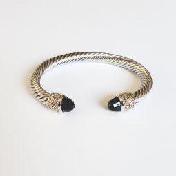 Cable Cuff - Black Stone