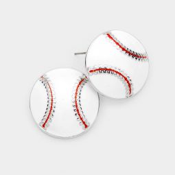 Baseball Stud Earrings