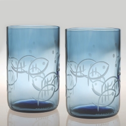 Blue Fish Tumblers