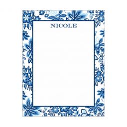 Blue Floral Notepad