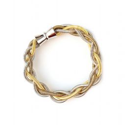 Multi Metal Braided Bracelet