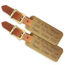 Personalized Brass Luggage Tags - Set of 2