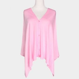 Button Shawl - Pink