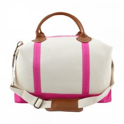 Canvas Weekender - Pink Straps