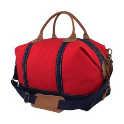 Canvas Weekender - Red with Navy