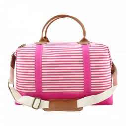 Canvas Weekender - Pink Stripe