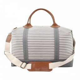 Canvas Weekender - Grey Stripe