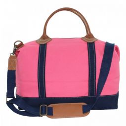 Canvas Weekender - Pink & Navy