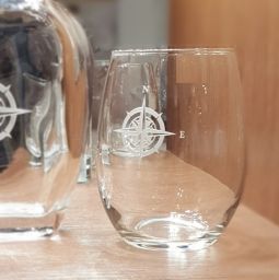 Compass Rose White Wine Tumblers Set 4