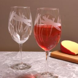 Dragonfly All Purpose 18 oz Wine Glasses Set 4