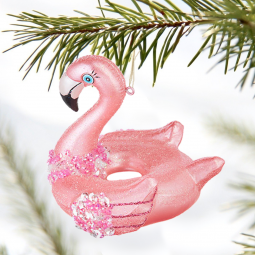 Flamingo Pool Float Ornament