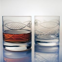 Go Fish On the Rocks Glasses Set 4