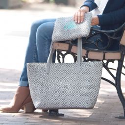 Charlotte Diamond Tote - Grey