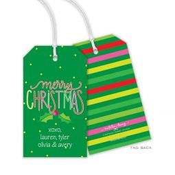 Holly & Stripes Hanging Gift Tags