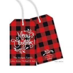 Buffalo Check Red Hanging Gift Tags