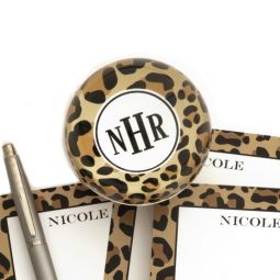 Personalized Paperweight - Leopard Print