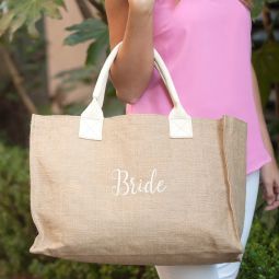 Bride Burlap Tote