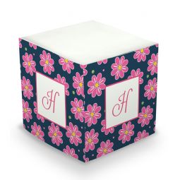 Spring Fling Navy Sticky Memo Cube