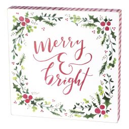 Merry & Bright Box Sign