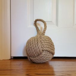 Jute Monkey Fist Nautical Knot Doorstop