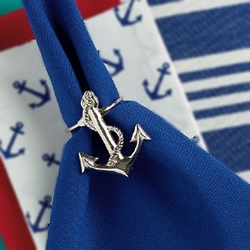 Anchor Napkin Rings Set 4