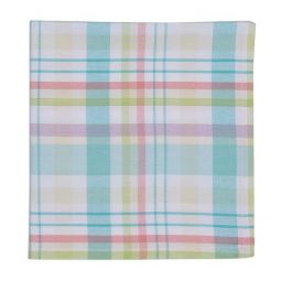 Pastel Plaid Napkins Set 4