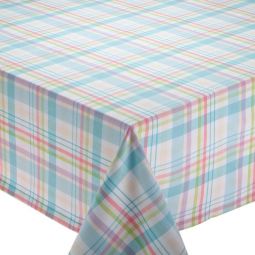 Pastel Plaid Tablecloth 60" x 84"