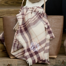 Monogrammed Scarves, Wraps & Ponchos