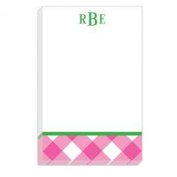 Pink Check Notepad