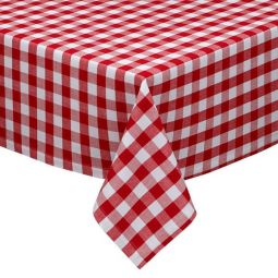 Red & White Check Tablecloth 60" x 84"