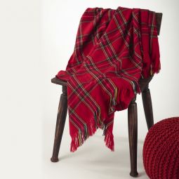 Red Tartan Plaid Throw