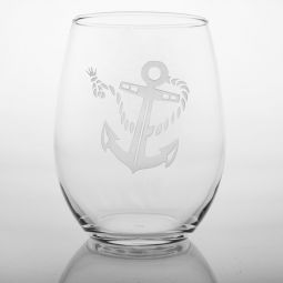 Rope & Anchor Red Wine Tumblers Set 4