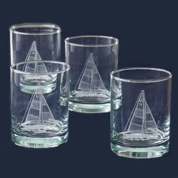 Sailboat DOF Glasses Set of 4