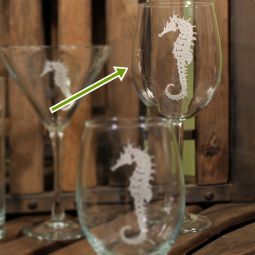 Seahorse All Purpose Wine Glasses Set 4