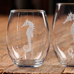 Seahorse White Wine Tumblers Set 4