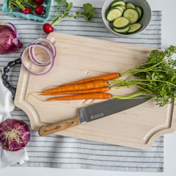 Scalloped Edge Maple Rectangular Cutting Board with Handles - Assorted Sizes