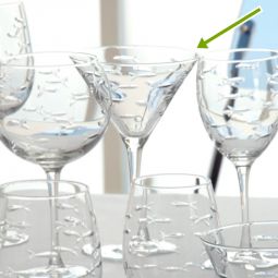 School of Fish Martini Glasses Set 4