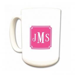 Solid Square Monogram Mug - More Color Options