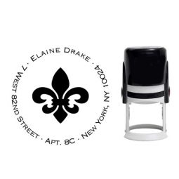 Fleur de Lys Address Stamper