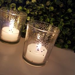 Gold Dots Votives - Set of 4