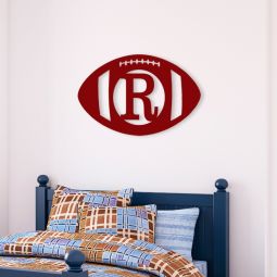 Football Wood Monogram